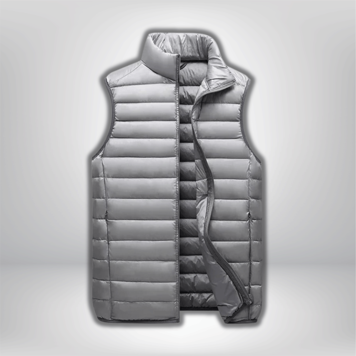 Doudoune sans manche randonnée Gris / M(47.5-57.5kg)