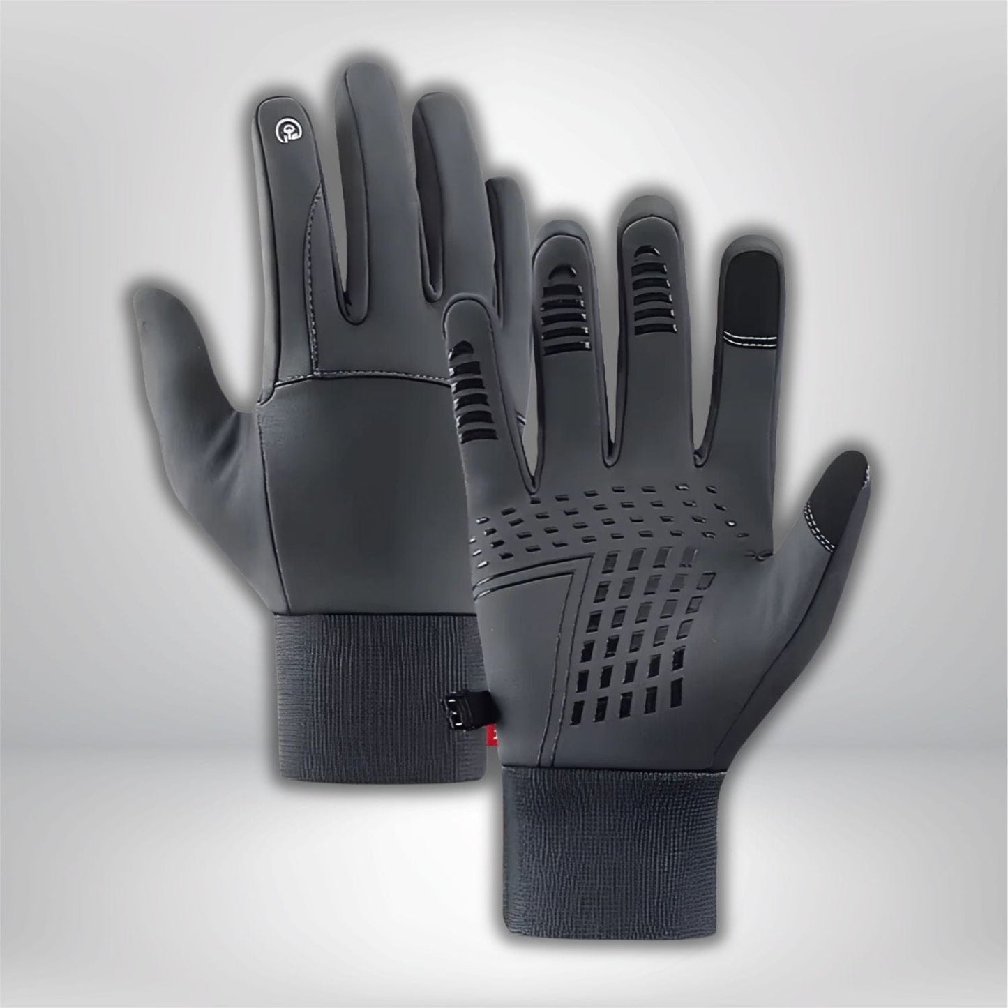 Gants chauds randonnée Noir et Gris / M