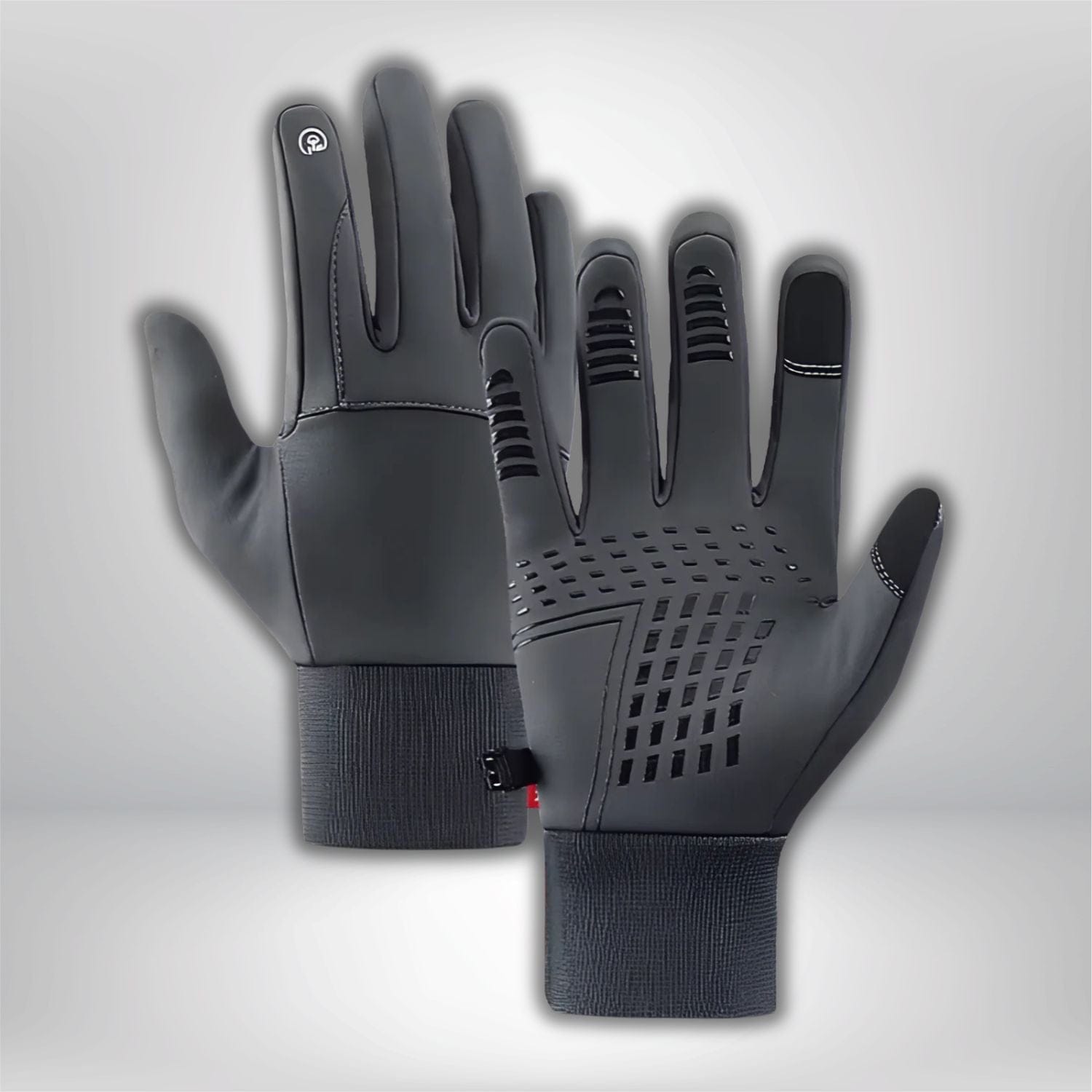 Gants chauds randonnée Noir et Gris / M