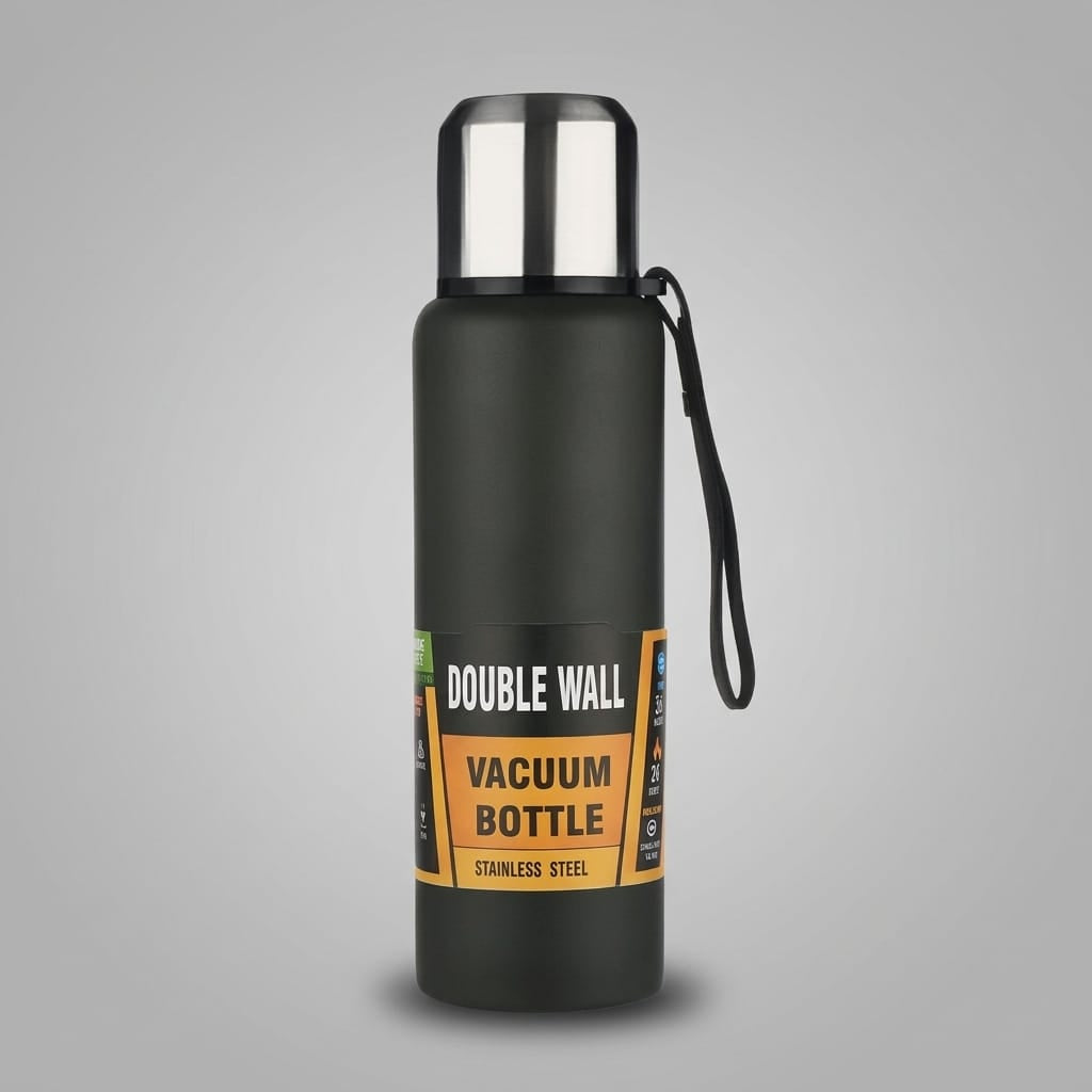 Gourde Isotherme Grande Contenance Noir / 500ml