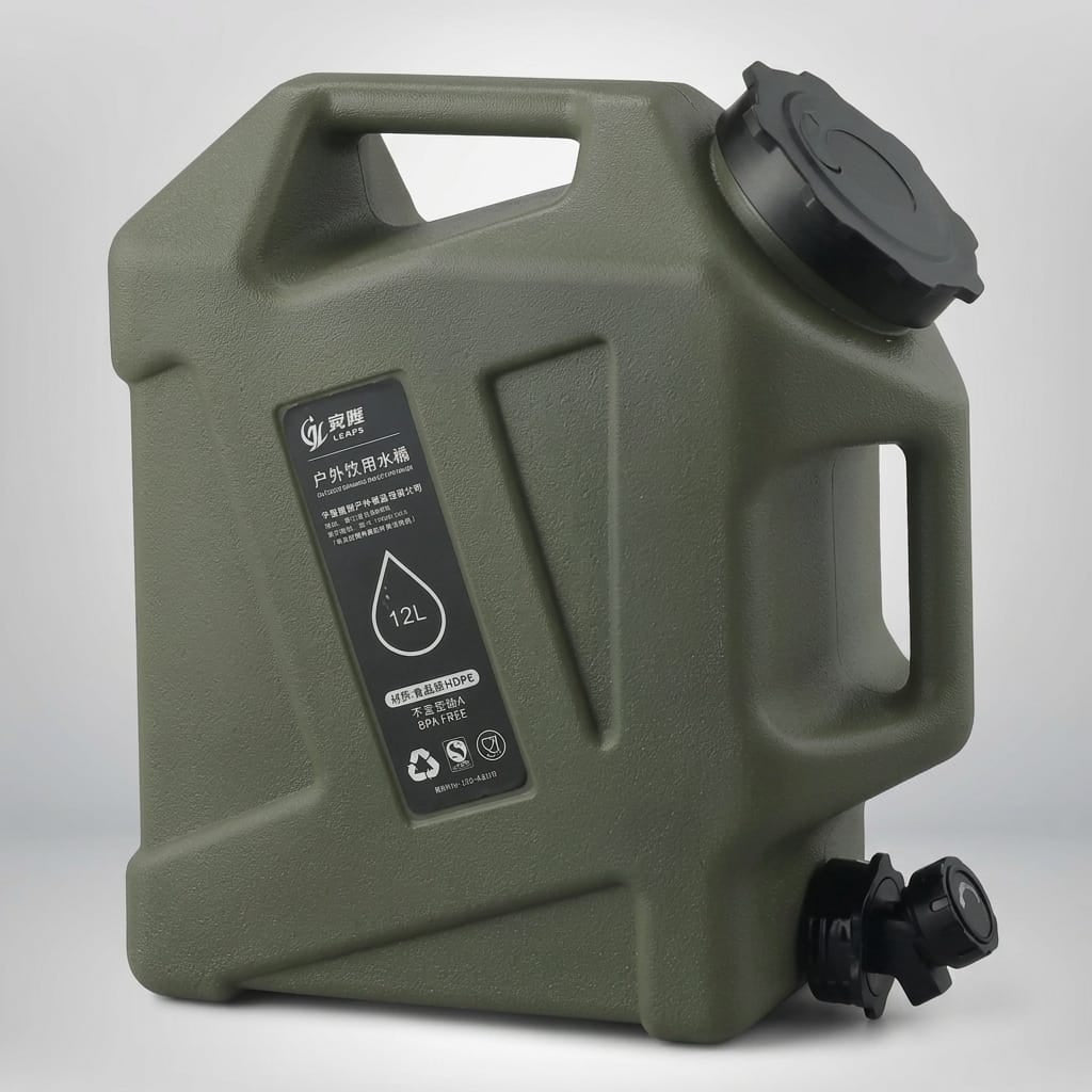 Jerrican Eau Camping Vert militaire-12L