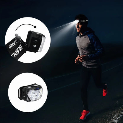 Lampe Frontale LED Puissante Noir