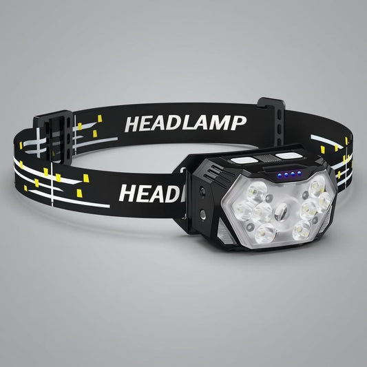 Lampe Frontale LED Puissante Noir