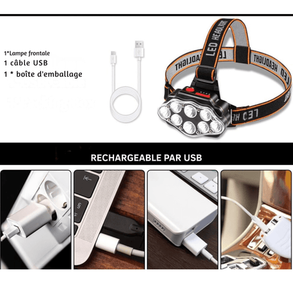 lampe frontale randonnée Noir