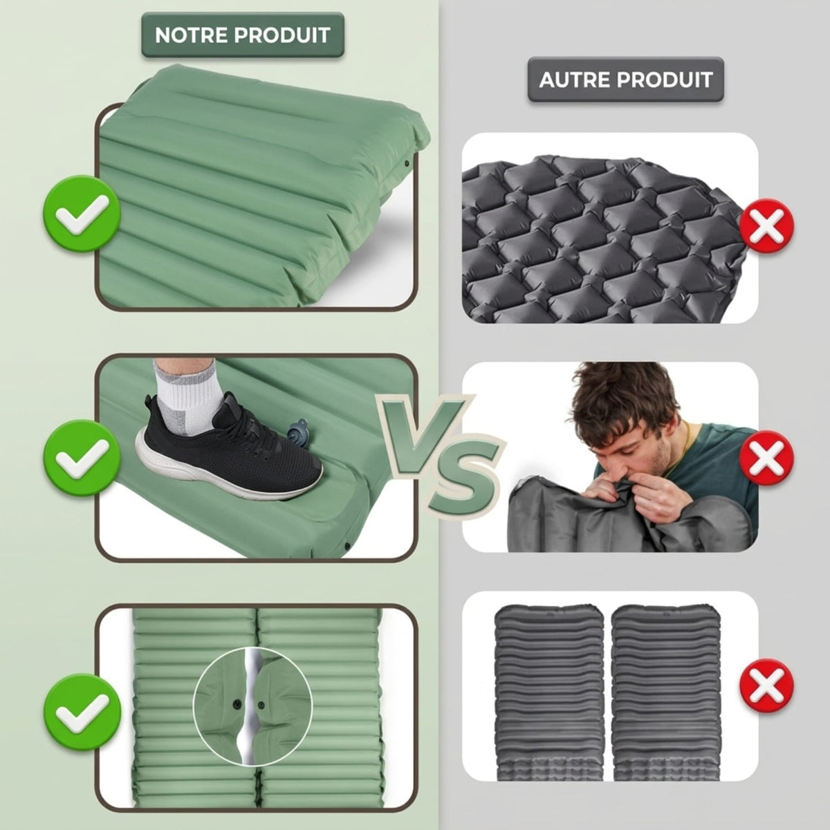 Matelas Camping Gonflable Confortable