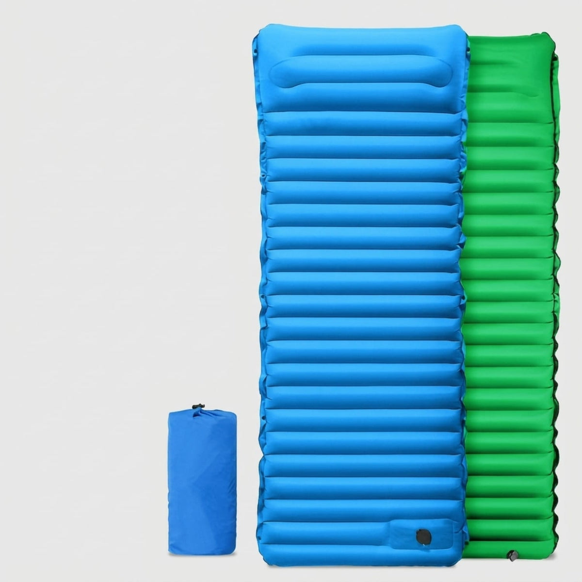 Matelas Camping Gonflable Confortable Bleu