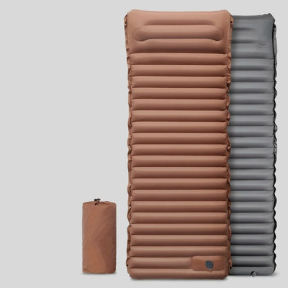 Matelas Camping Gonflable Confortable Marron