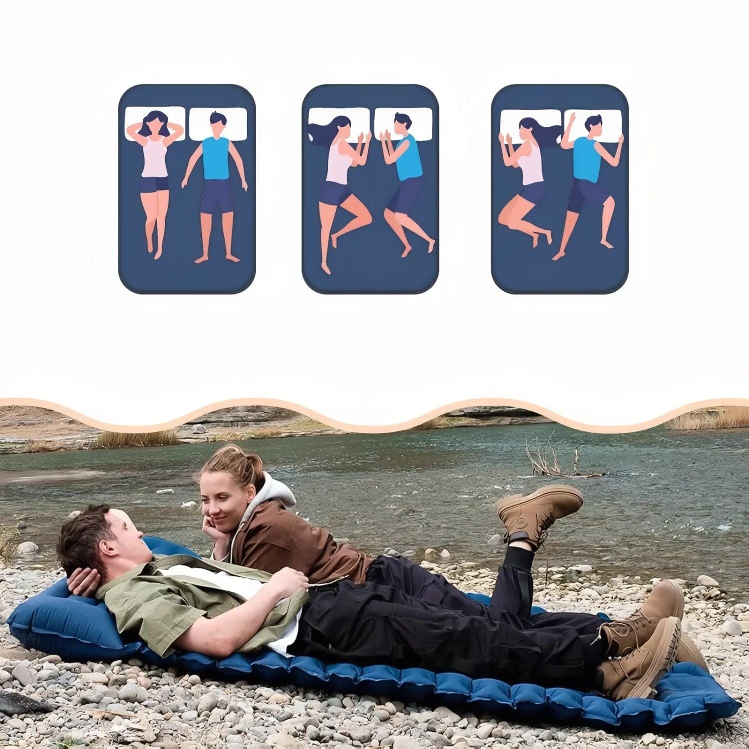 Matelas gonflable camping 2 personnes