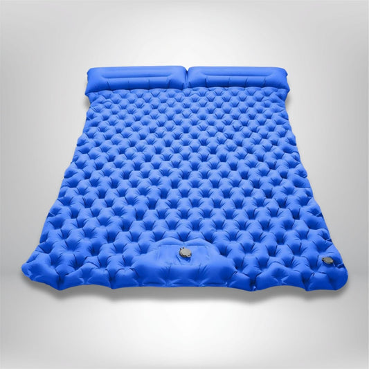 Matelas gonflable camping 2 personnes Bleu