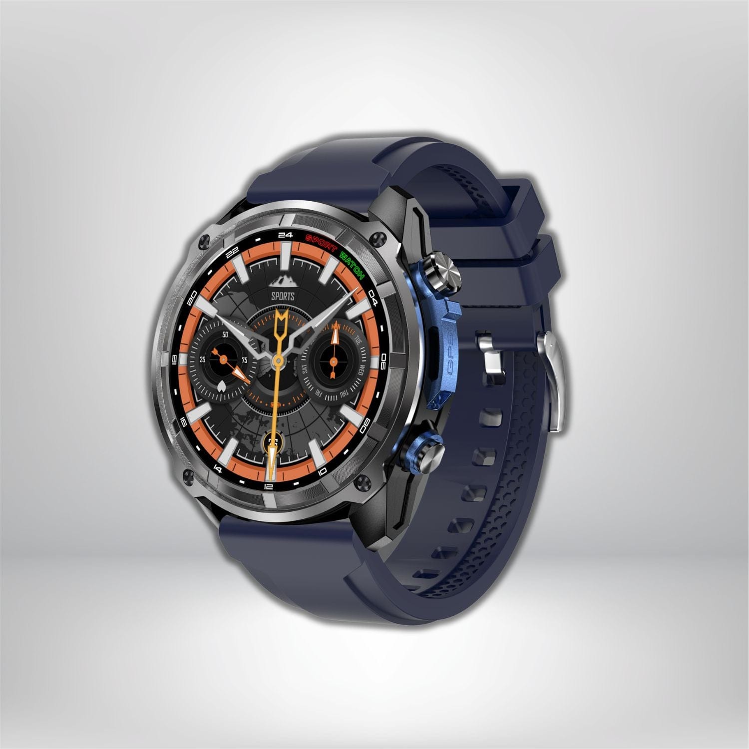 meilleur montre gps avec cartographie Bleu Océan- Silicone