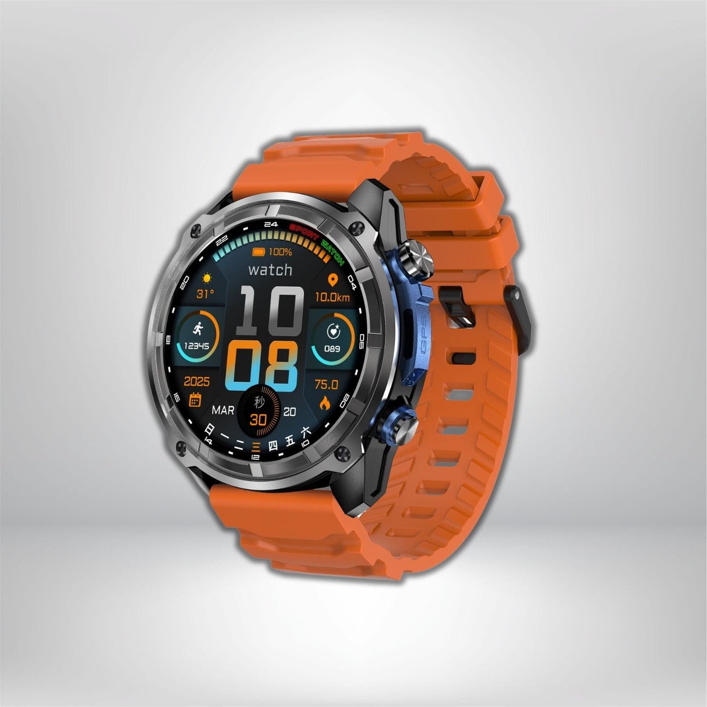 meilleur montre gps avec cartographie Orange- Silicone