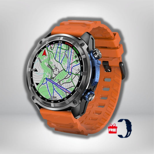 meilleur montre gps avec cartographie Orange-Silicone