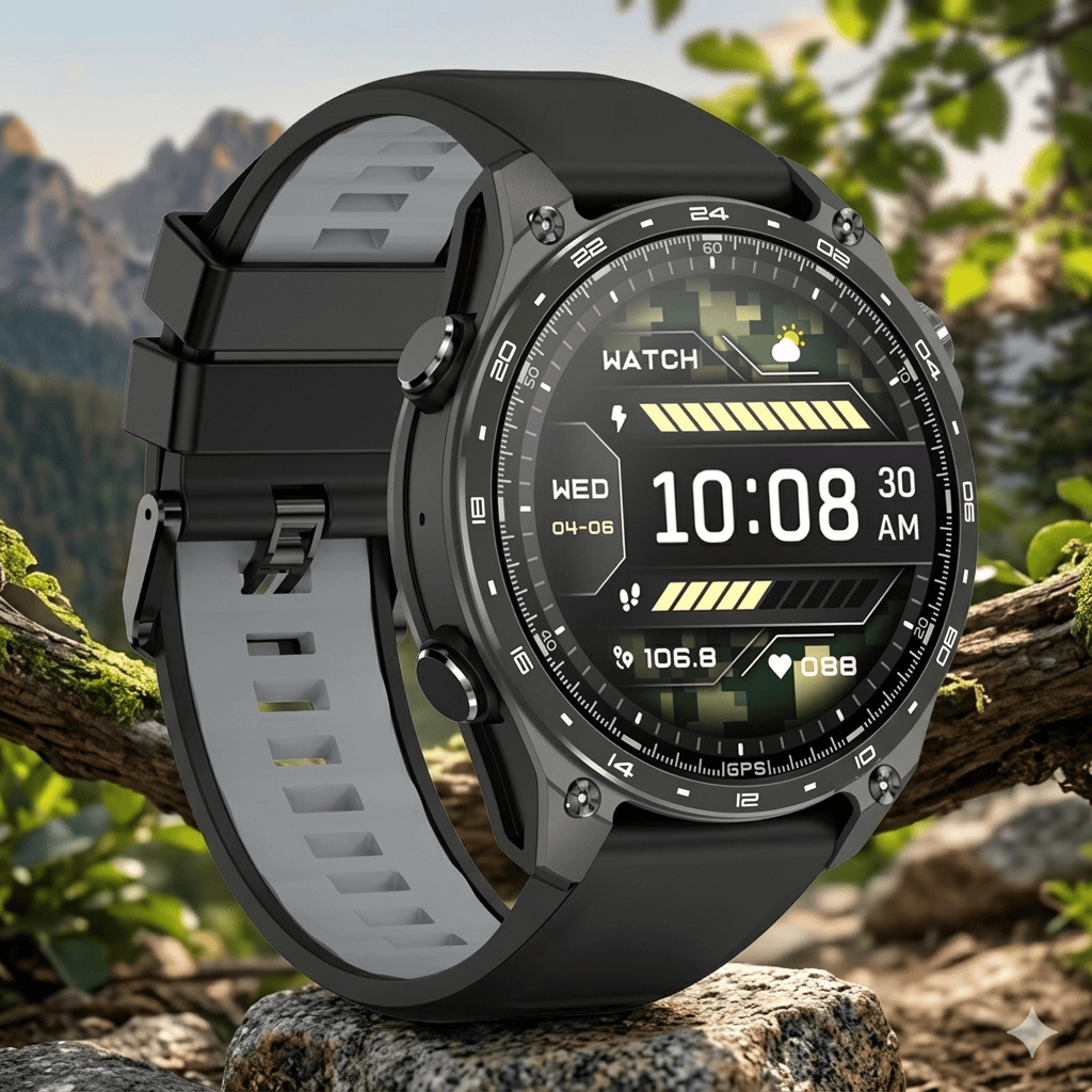 meilleur montre gps avec cartographie Silicone Noir