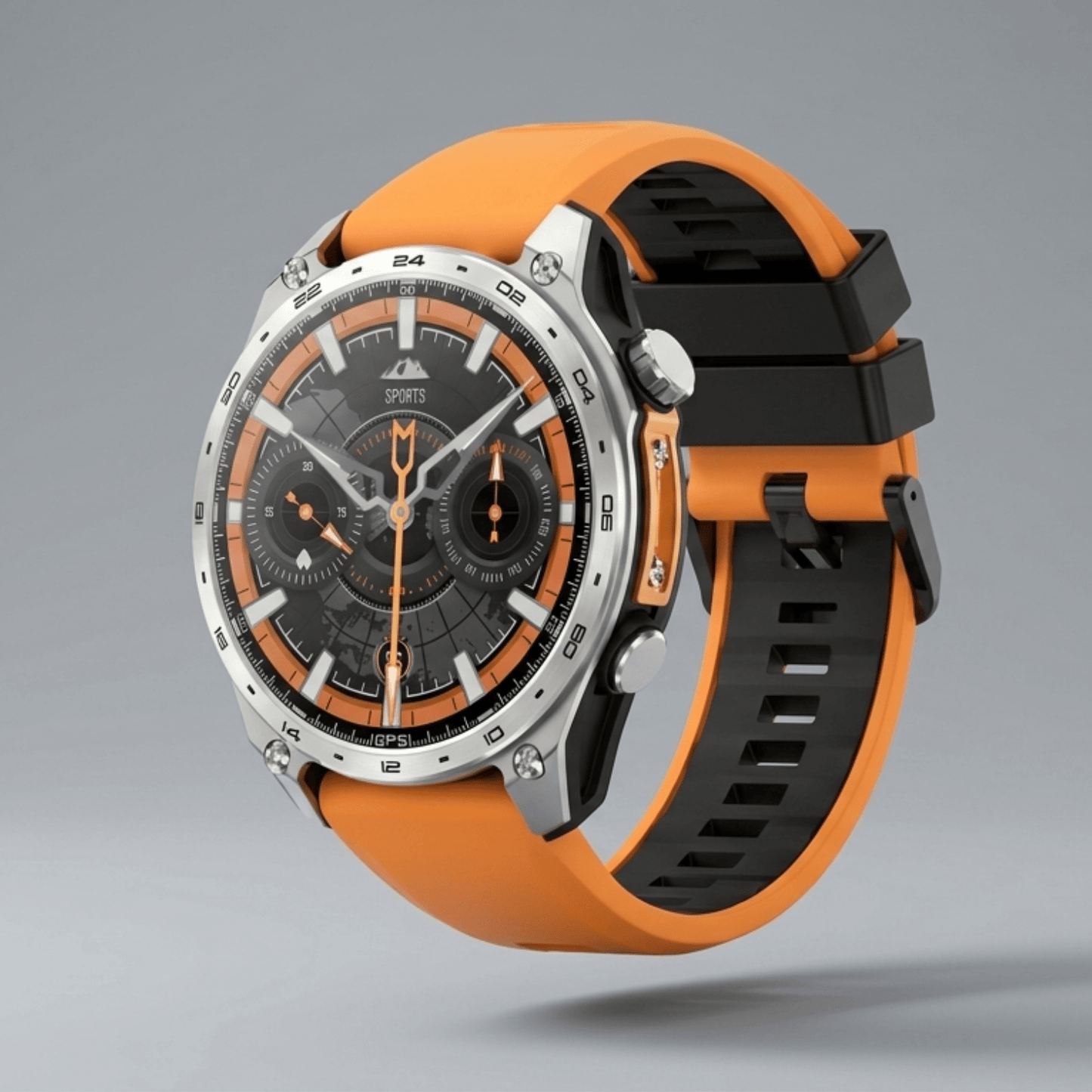 meilleur montre gps avec cartographie Silicone Orange