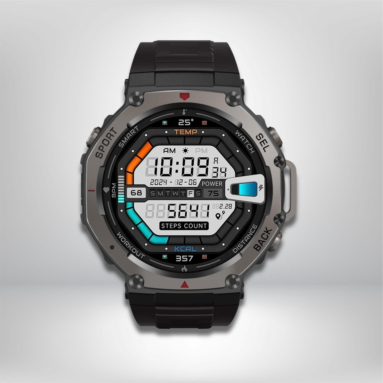 meilleur montre randonnée Silicone-Noir
