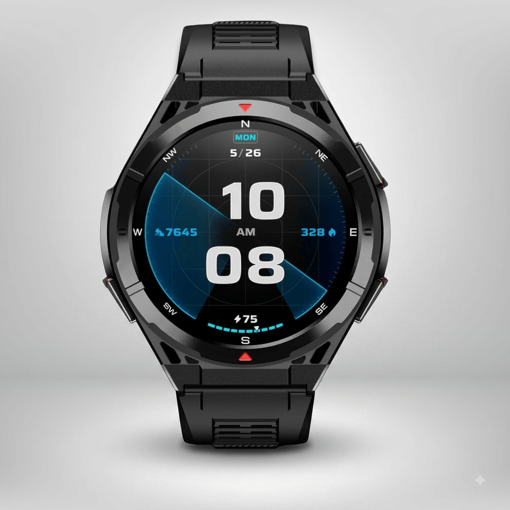 montre connectée pour randonnée Silicone Noir