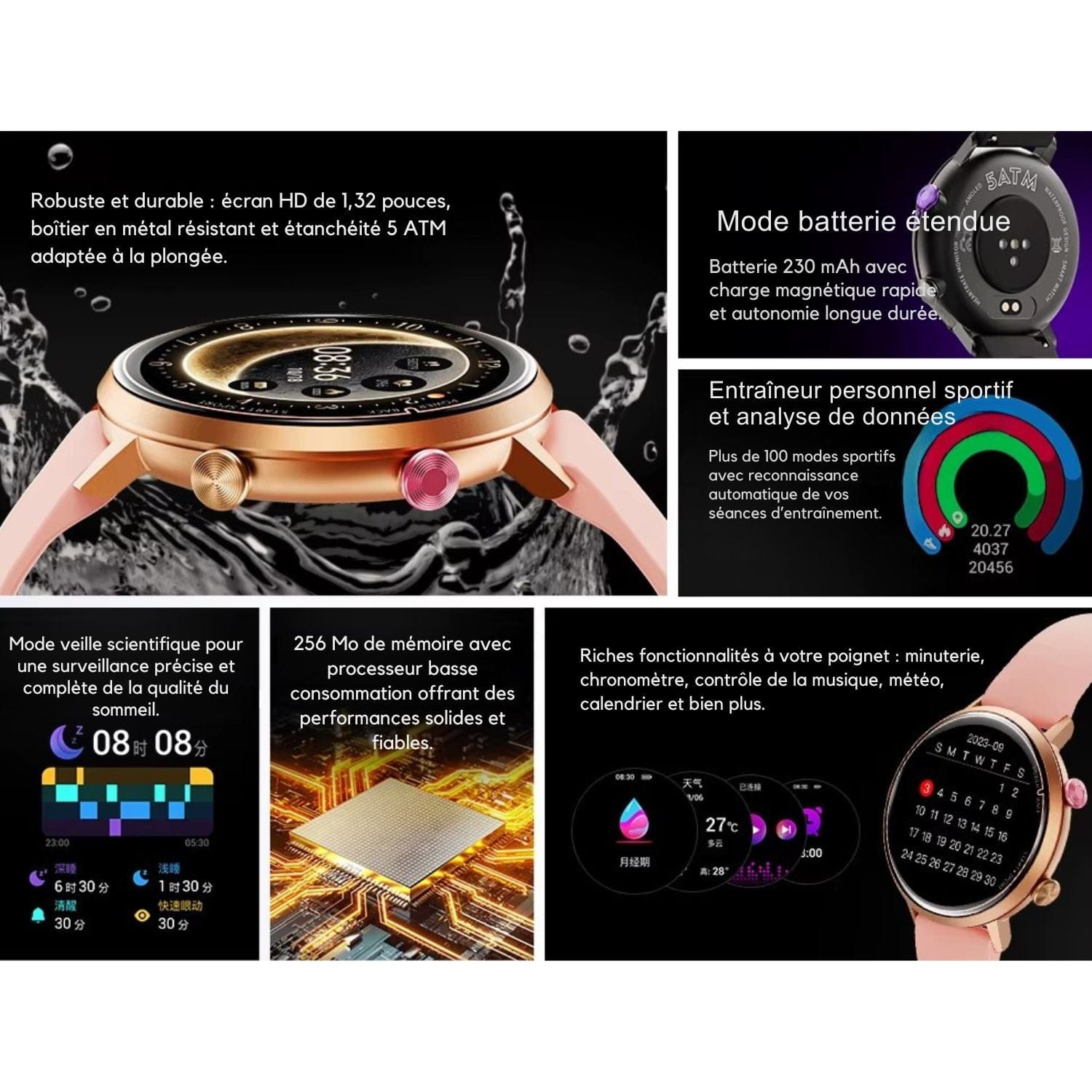 montre connectée randonnée femme