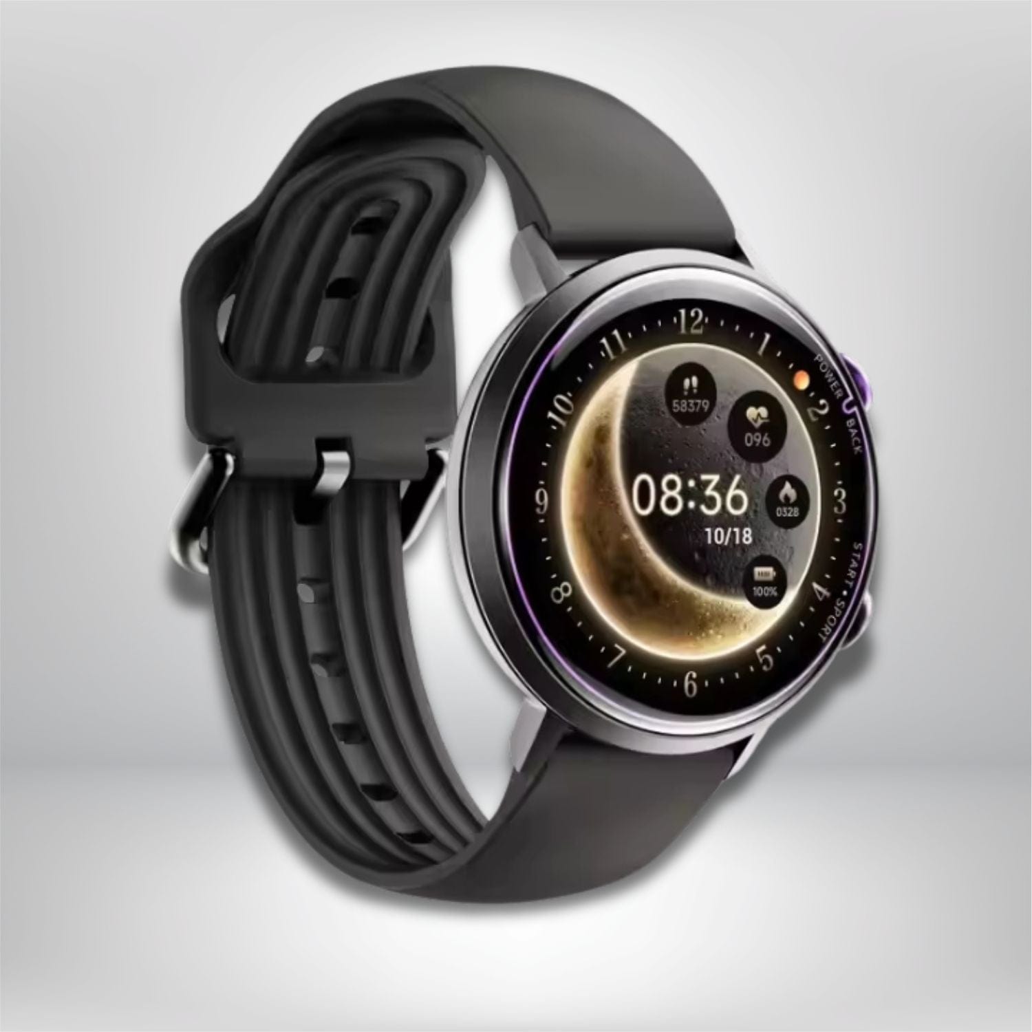 montre connectée randonnée femme Noir