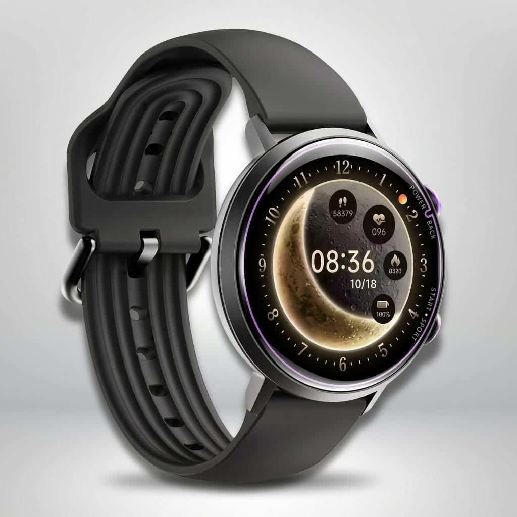 montre connectée randonnée femme Noir