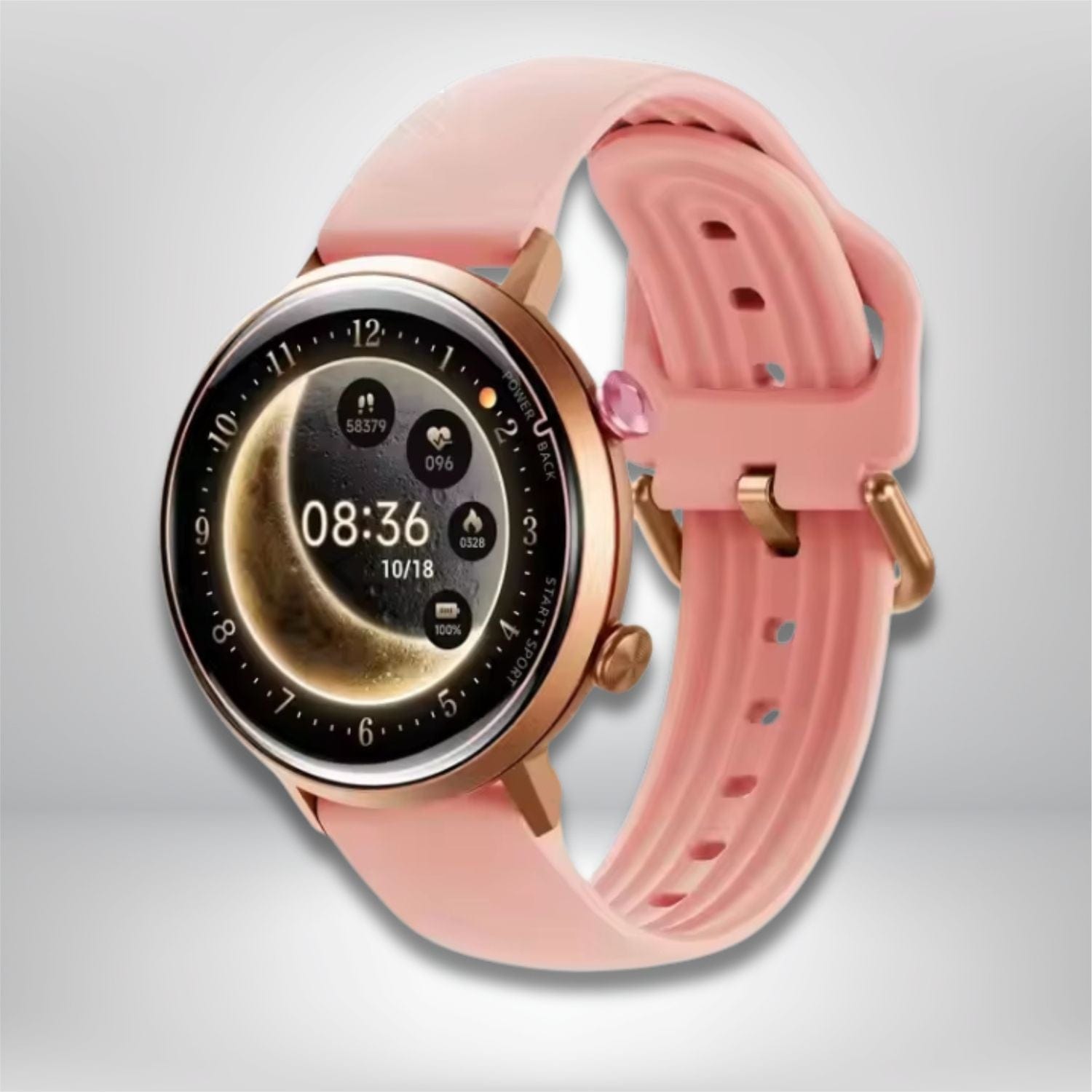 montre connectée randonnée femme Rose
