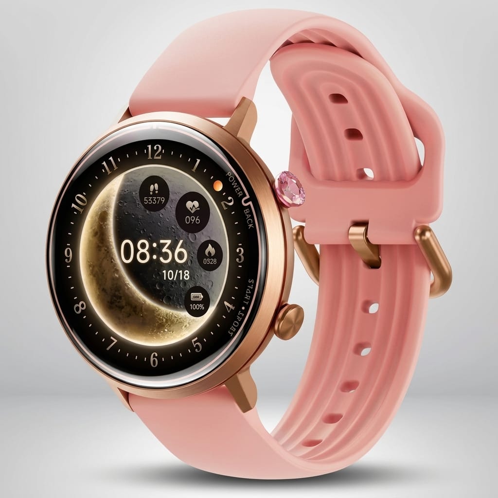 montre connectée randonnée femme Rose