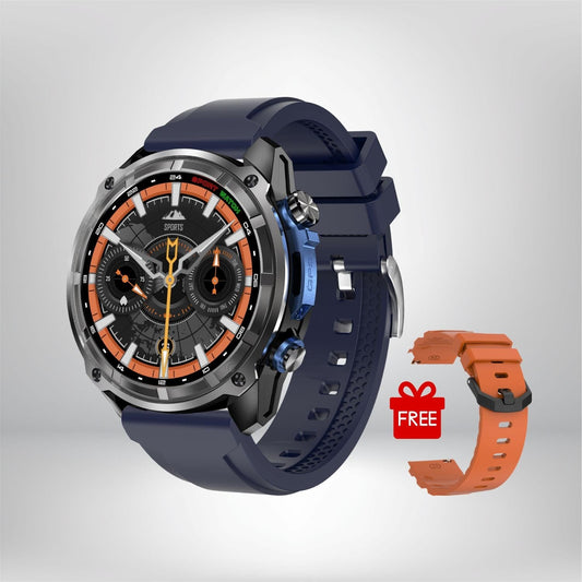montre gps avec cartographie pas cher Bleu-Silicone