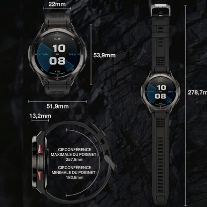 montre gps pour randonnée Silicone Noir