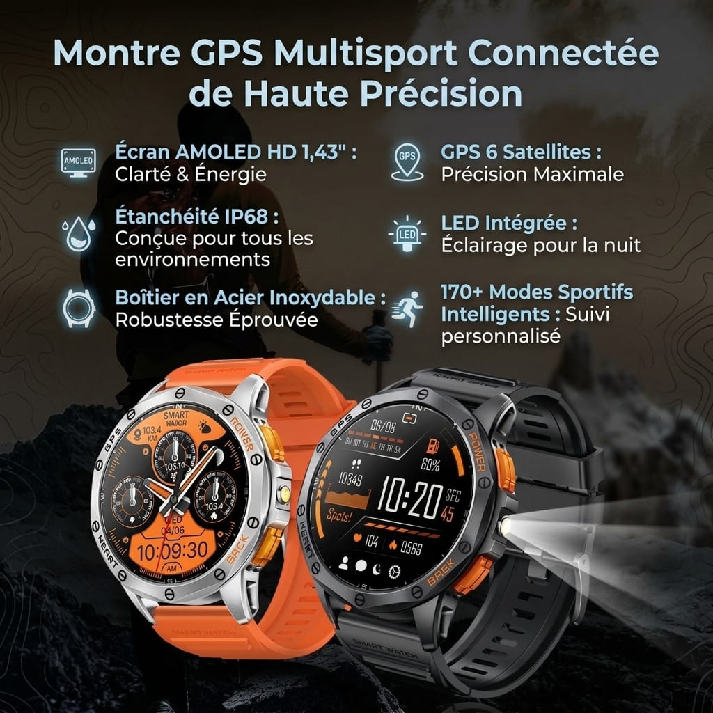 montre gps randonnée avec cartographie