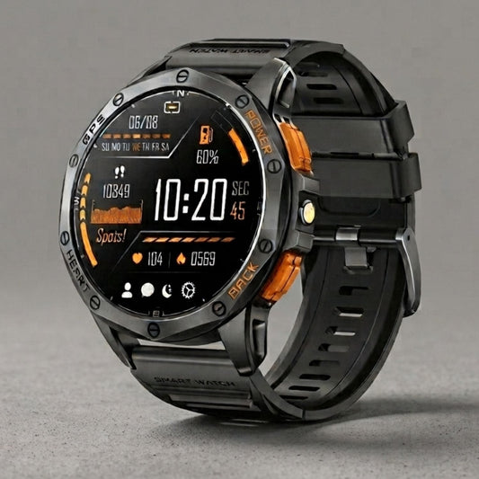 montre gps randonnée avec cartographie Noir-Silicone