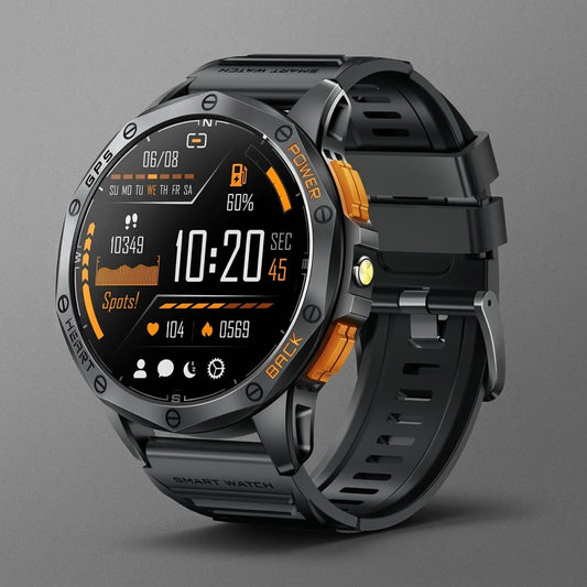 montre gps randonnée avec cartographie Noir-Silicone