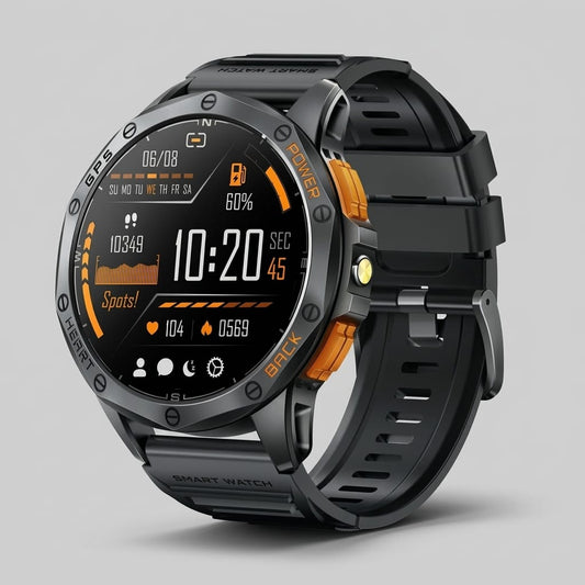 montre gps randonnée avec cartographie Noir-Silicone