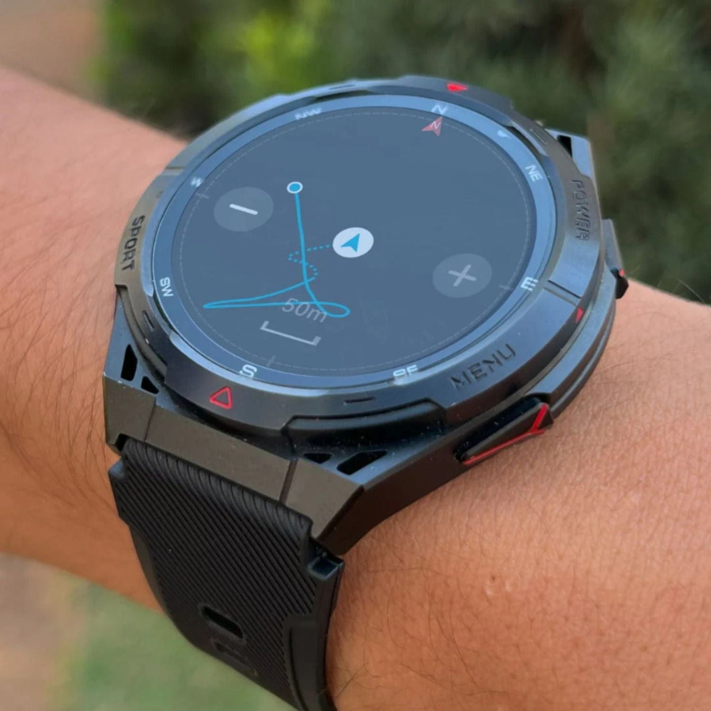 montre GPS sport homme Silicone-NOIR