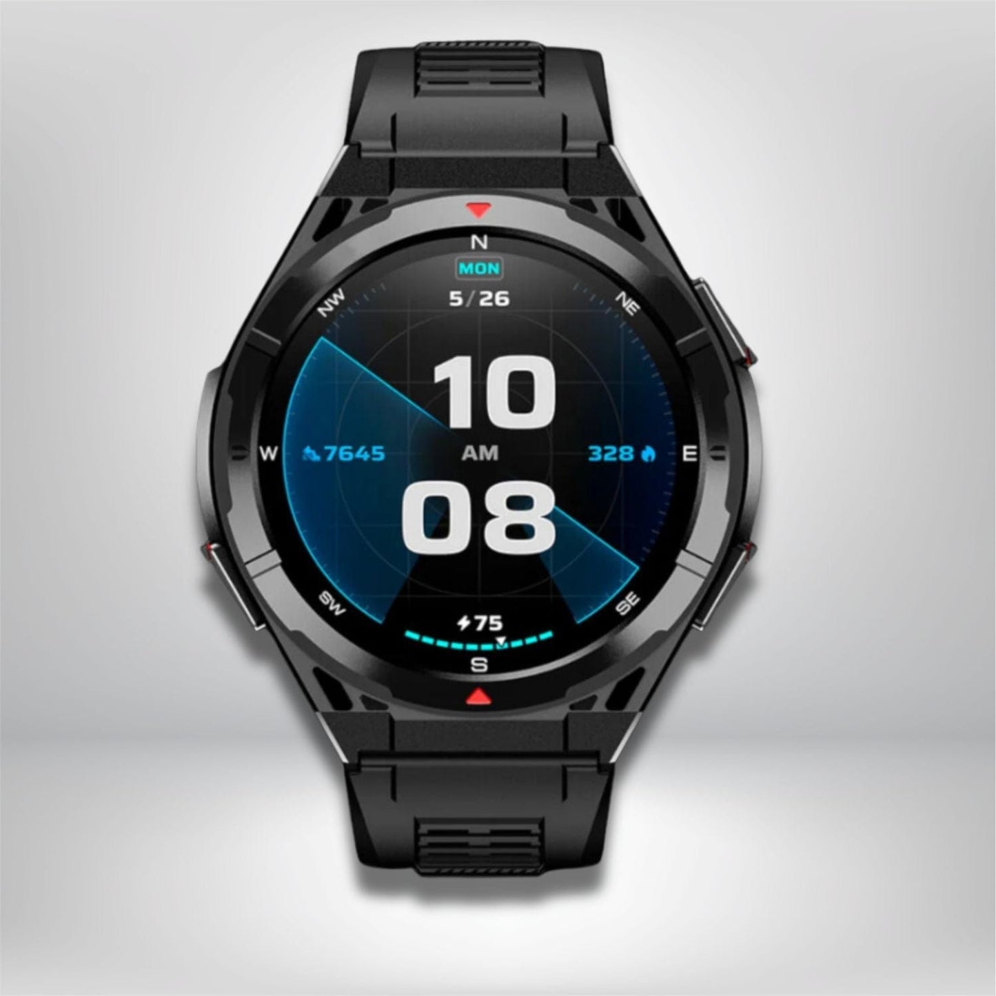 montre GPS sport homme Silicone-NOIR
