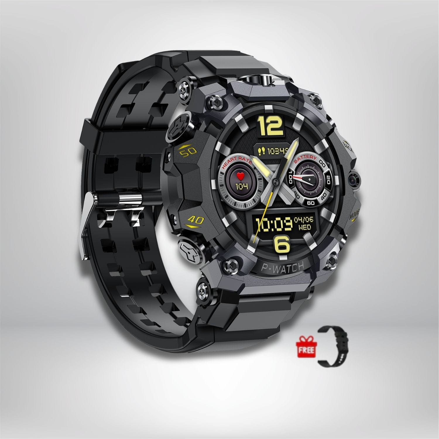 montre gps randonnée avec cartographie-NOIR Silicone