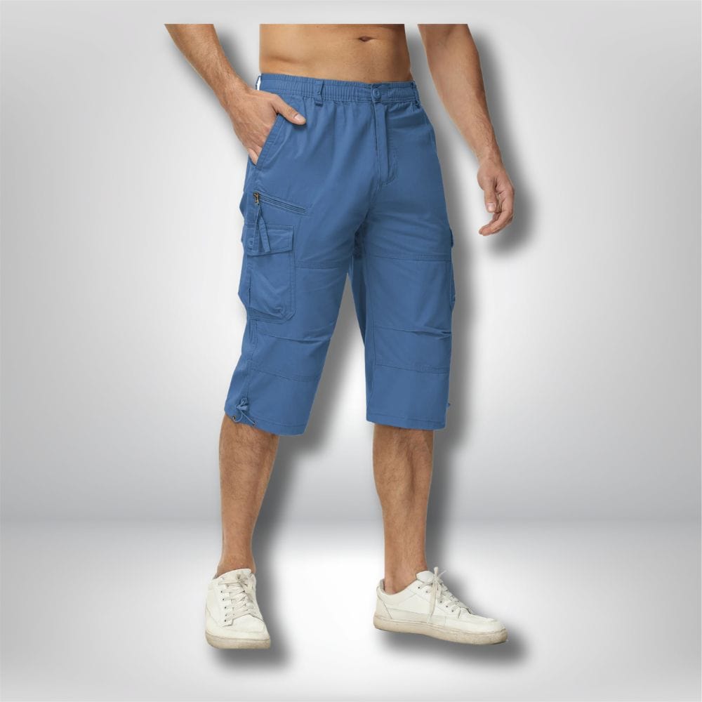 Pantacourt randonnée homme Bleu gris / M(30)