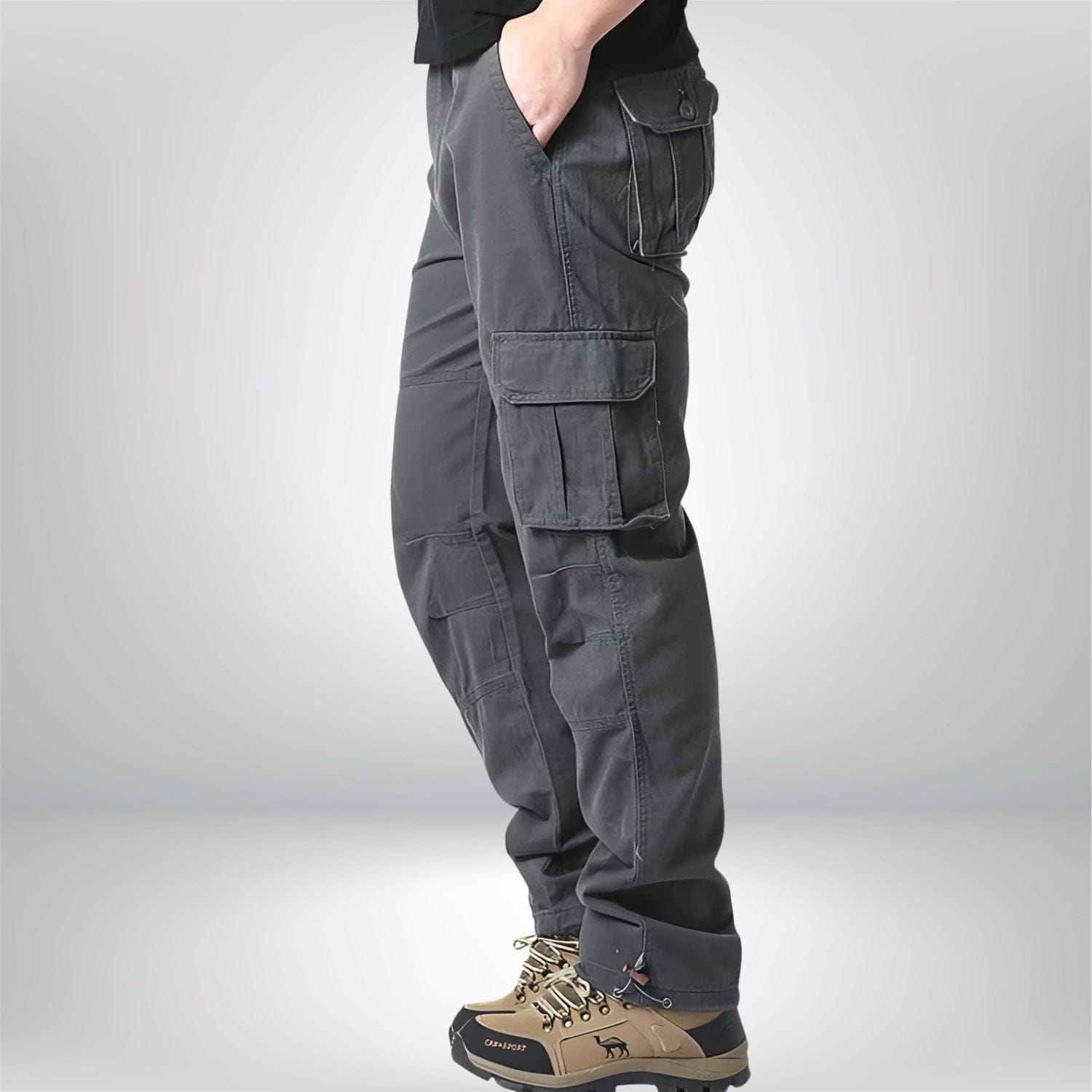 pantalon cargo de randonnée homme Gris / M 50-60kg