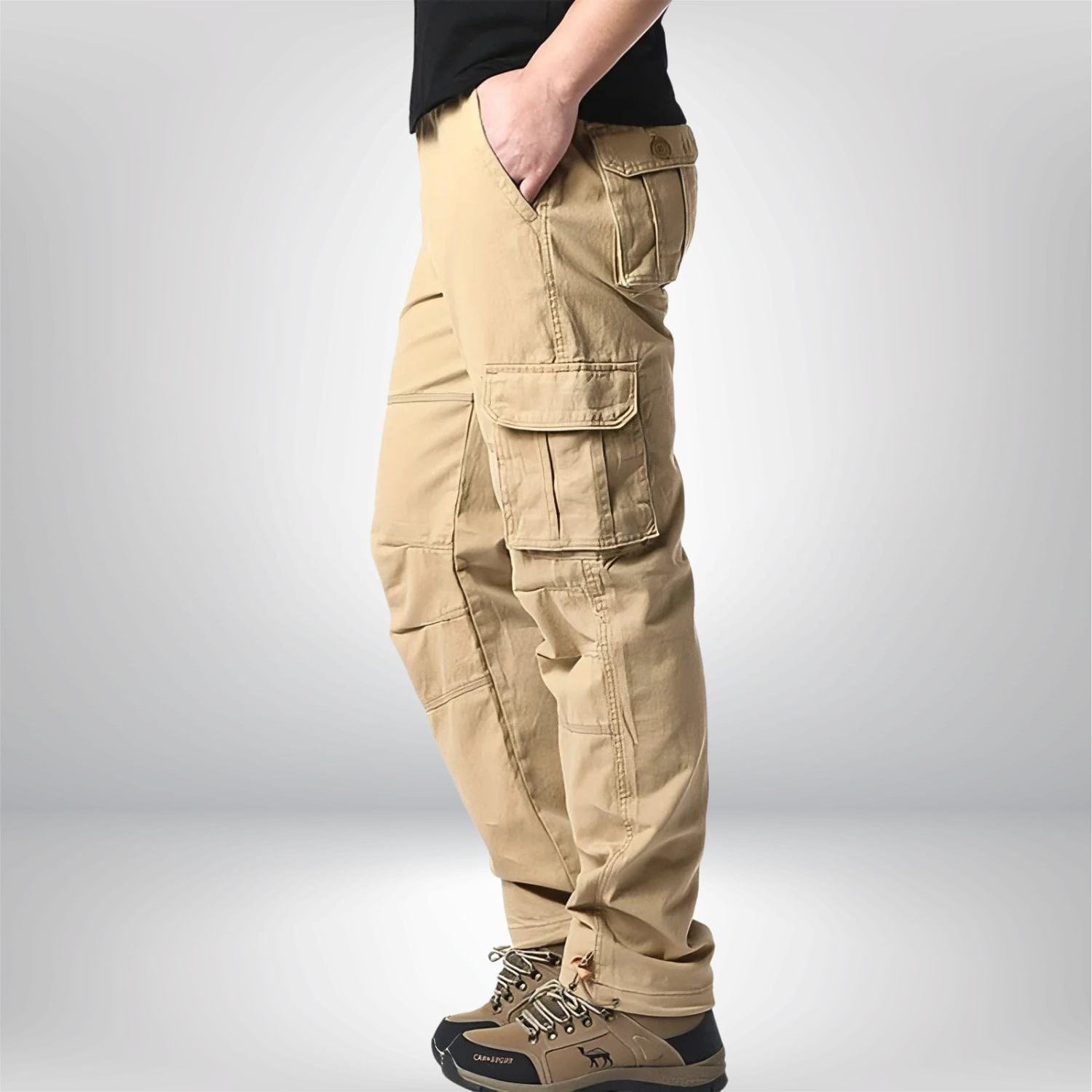 pantalon cargo de randonnée homme Kaki / M 50-60kg