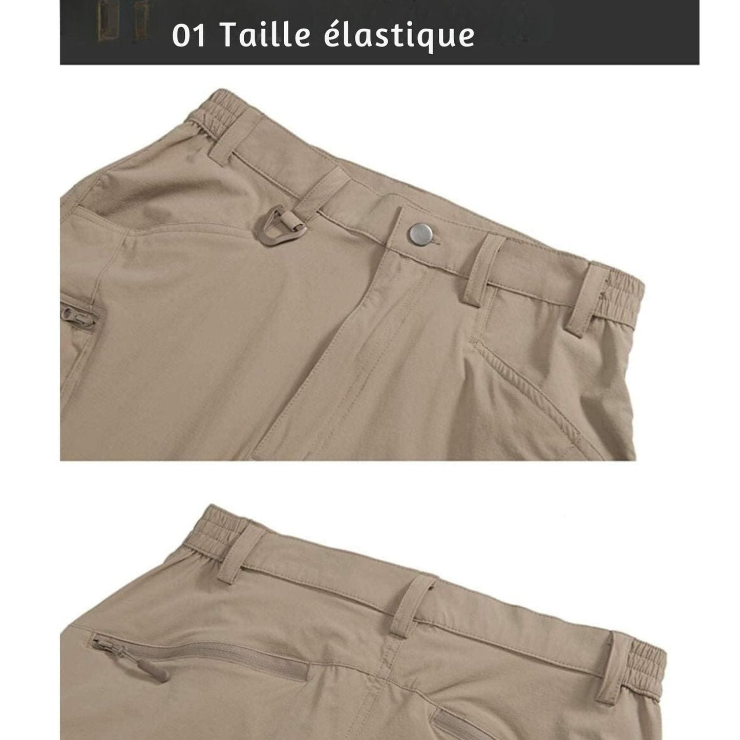 pantalon extensible à séchage rapide pour hommes