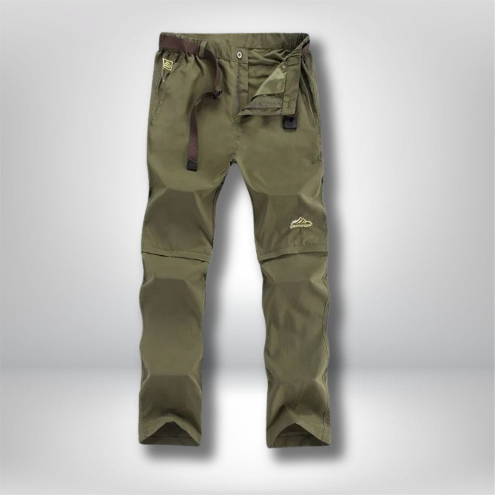 Pantalon modulable randonnée Homme Vert militaire / L