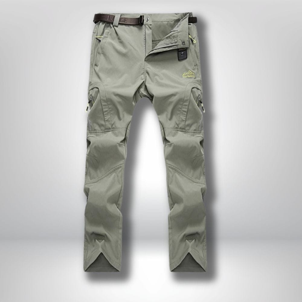 Pantalon rando pour homme avec sa ceinture<br> "TrailFlex-Pants" - Lime clair / L