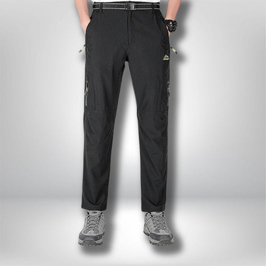 Pantalon rando pour homme avec sa ceinture<br> "TrailFlex-Pants" - Noir / L