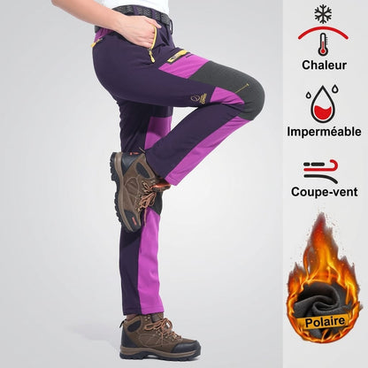 Pantalon Randonnée Chaud Polaire Femme