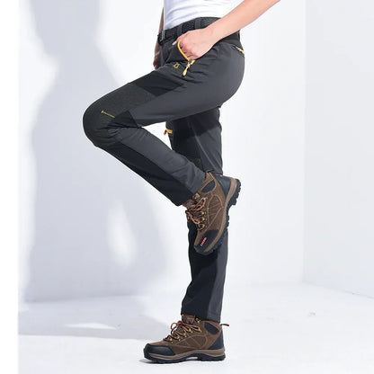 Pantalon Randonnée Chaud Polaire Femme Gris / S