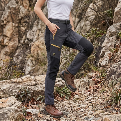 Pantalon Randonnée Chaud Polaire Femme Gris / S