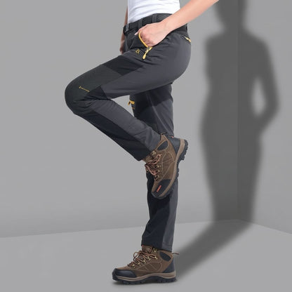 Pantalon Randonnée Chaud Polaire Femme Gris / S