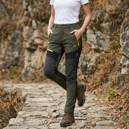 Pantalon Randonnée Chaud Polaire Femme Vert / S