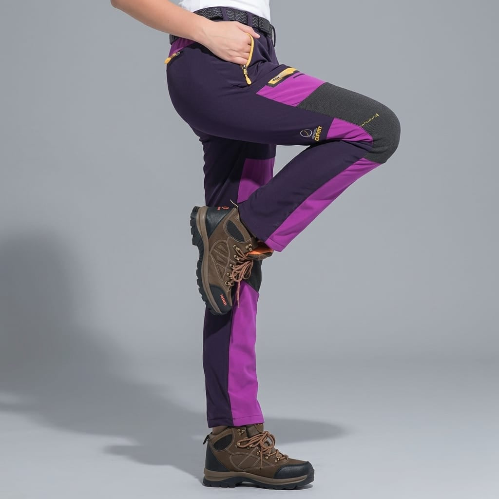 Pantalon Randonnée Chaud Polaire Femme Violet / S