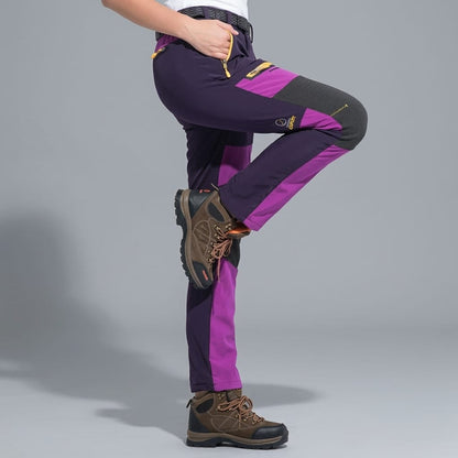 Pantalon Randonnée Chaud Polaire Femme Violet / S