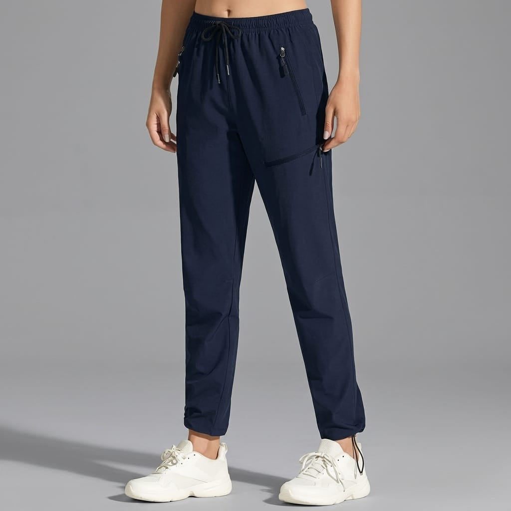 Pantalon randonnée imperméable respirant femme Bleu marine / EU taille S