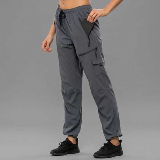 Pantalon randonnée imperméable respirant femme Gris foncé / EU taille S